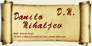 Danilo Mihaljev vizit kartica